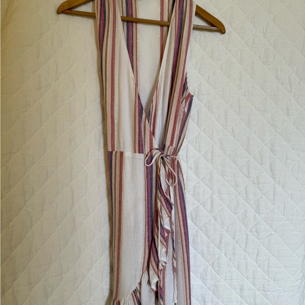Rails Madison Jewel Striped Sleeveless Dress in Cream, Pink and Gold
